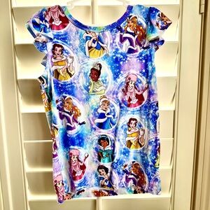 Millie Rose 3T‎ Bamboo Disney Princess Winter Snowflake Top Short Sleeve Ruffle